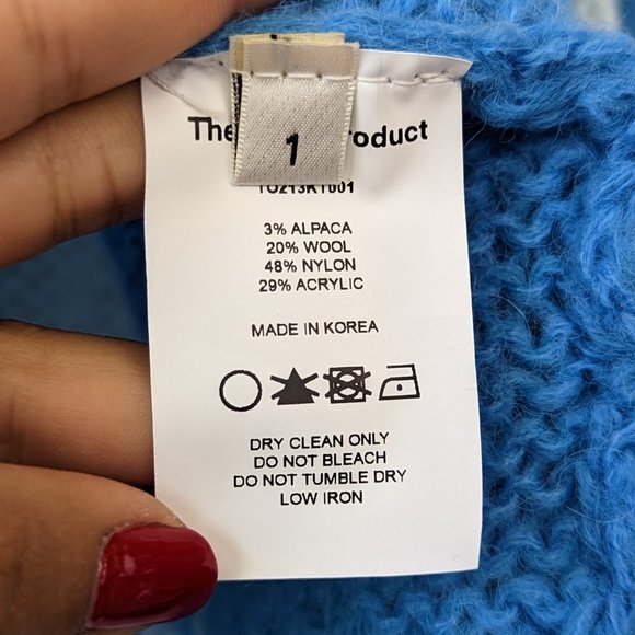 SSENSE Checker Board Blue Sweater Size Extra Large - Picture 8 of 17